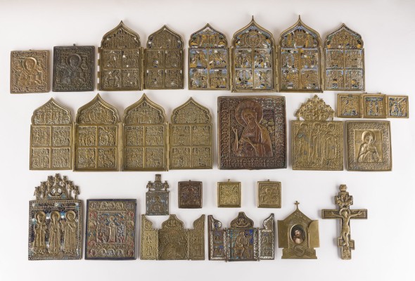 Bild SAMMLUNG VON 19 IKONEN: DARSTELLUNGEN CHRISTI UND DER GOTTESMUTTER, AUSGEWÄHLTE HEILIGE SOWIE FESTTAGE