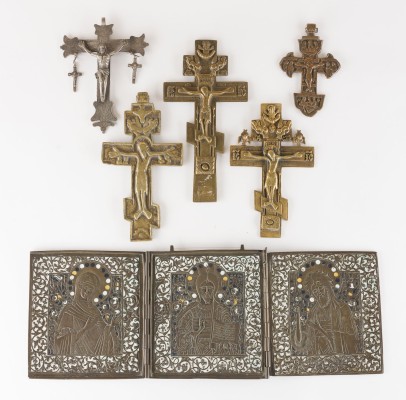 Auction 156<br>SAMMLUNG VON FÜNF KREUZEN SOWIE EINEM TRIPTYCHON MIT DEESIS
