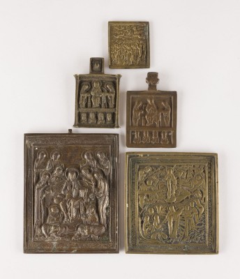 Picture SAMMLUNG VON FÜNF BRONZE-IKONEN: DEESIS SOWIE FESTTAGE