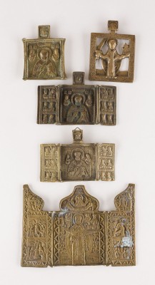 Picture SAMMLUNG VON FÜNF BRONZE-IKONEN MIT DEM HEILIGEN NIKOLAUS