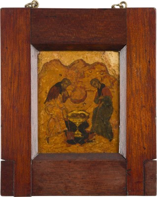 Auction 156<br>FEINES TABLETKA MIT DER WUNDERSAMEN AUFFINDUNG DES HAUPTES JOHANNES DES VORLÄUFERS