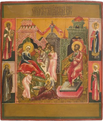 Bild GROSSE UND FEINE IKONE MIT DER GEBURT DER GOTTESMUTTER