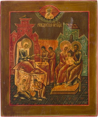 Bild IKONE MIT DER GEBURT DER GOTTESMUTTER