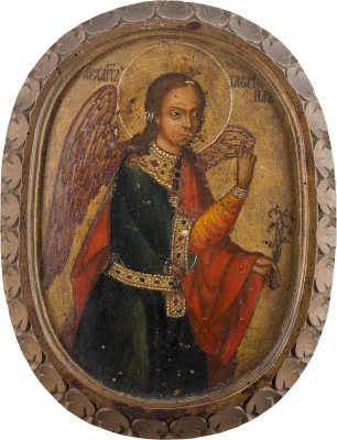 Bild KLEINE IKONE MIT DEM ERZENGEL GABRIEL AUS EINER VERKÜNDIGUNG