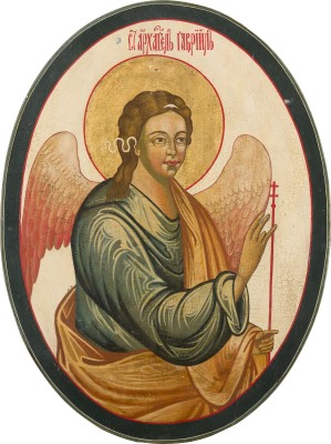 Bild GROSSE IKONE MIT DEM ERZENGEL GABRIEL AUS EINER VERKÜNDIGUNGSGRUPPE