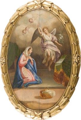 Picture GROSSFORMATIGE UND FEINE IKONE MIT DER VERKÜNDIGUNG AUS EINER KIRCHEN-IKONOSTASE