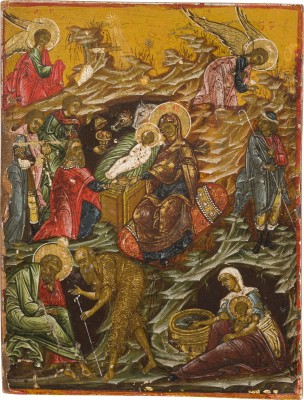 Picture KLEINE UND FEINE IKONE MIT DER GEBURT CHRISTI