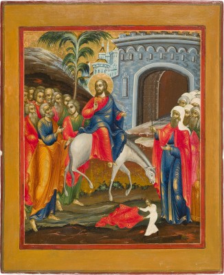 Picture GROSSFORMATIGE IKONE MIT DEM EINZUG NACH JERUSALEM