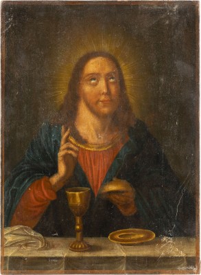 Picture IKONE MIT CHRISTUS UND DER EUCHARISTIE