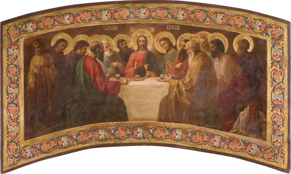 Picture MONUMENTALE IKONE MIT DEM LETZTEN ABENDMAHL AUS EINER KIRCHEN-IKONOSTASE