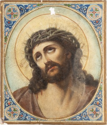 Auktion 156<br>IKONE MIT DEM DORNENGEKRÖNTEN CHRISTUS
