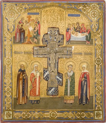 Picture STAUROTHEK MIT DER KREUZIGUNG CHRISTI, DER KREUZABNAHME UND GRABLEGUNG CHRISTI MIT HEILIGEN