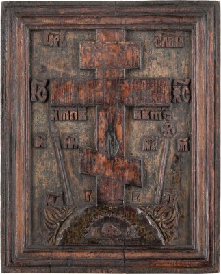 Picture RELIEF MIT DEM GOLGATHA-KREUZ MIT DEN LEIDENSWERKZEUGEN