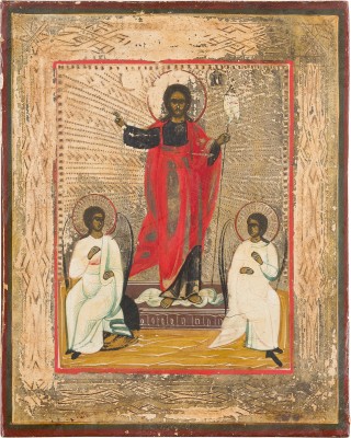 Auktion 156<br>KLEINE IKONE MIT DER AUFERSTEHUNG CHRISTI UND TRIPTYCHON MIT DER HEILIGEN PARASKEWA