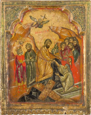 Picture GROSSE IKONE MIT DER HÖLLENFAHRT CHRISTI UND DER BEFREIUNG DER VORVÄTER AUS DEM HADES