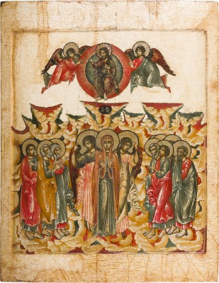 Picture MONUMENTALE IKONE MIT DER HIMMELFAHRT CHRISTI AUS EINER KIRCHEN-IKONOSTASE