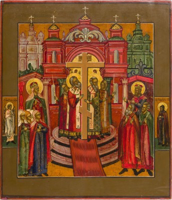 Picture IKONE MIT DER ERHÖHUNG DES WAHREN KREUZES