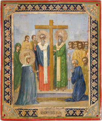 Picture IKONE MIT DER ERHÖHUNG DES WAHREN KREUZES