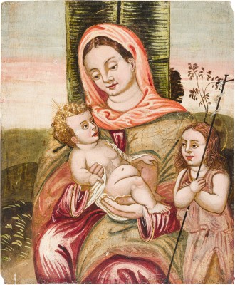 Picture GROSSFORMATIGE IKONE MIT DER GOTTESMUTTER MIT DEM JOHANNESKNABEN