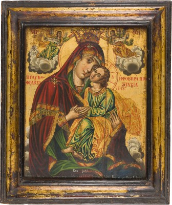 Bild SIGNIERTE UND DATIERTE IKONE MIT DER GOTTESMUTTER VON KYKKOS