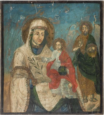 Picture GROSSFORMATIGE IKONE MIT DER GOTTESMUTTER MIT DEM HEILIGEN JOHANNES DEM VORLÄUFER