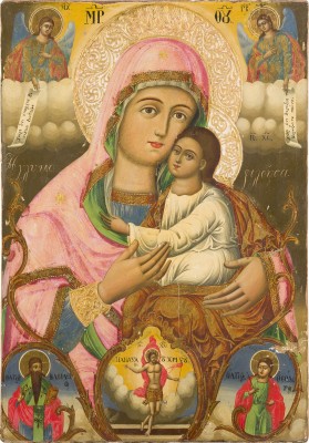 Bild GROSSE IKONE MIT DER GOTTESMUTTER GLYKOPHILOUSA (SÜSS-KÜSSENDE)