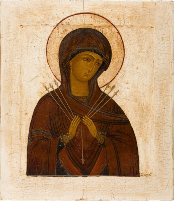 Bild FEINE IKONE MIT DER GOTTESMUTTER DER SIEBEN SCHMERZEN