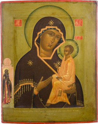 Auktion 156<br>DATIERTE IKONE MIT DER GOTTESMUTTER 'JUGSKAJA'