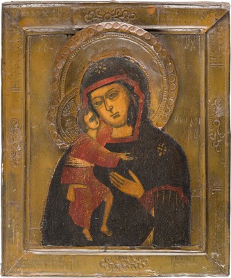Bild IKONE MIT DER GOTTESMUTTER FEODOROWSKAJA MIT RIZA