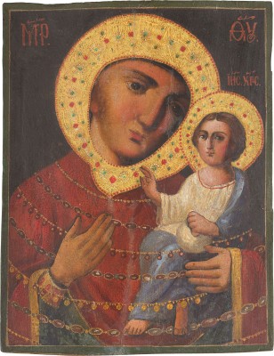 Picture SELTENE IKONE MIT DER GOTTESMUTTER 'PRYAZHEVSKAYA' (GORNALSKAYA)