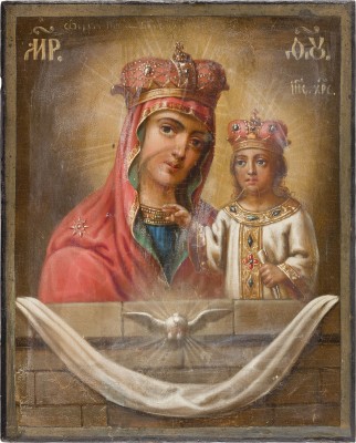 Bild IKONE MIT DER GOTTESMUTTER VON TSCHENSTOCHAU (ERWEICHEN DER HARTEN HERZEN)