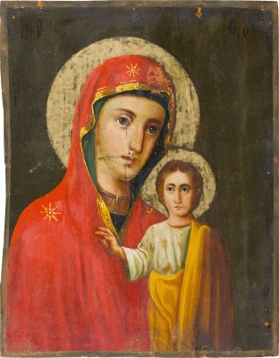 Bild KLEINE IKONE MIT DER GOTTESMUTTER VON KASAN (KASANSKAJA)