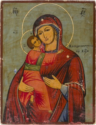 Bild IKONE MIT DER GOTTESMUTTER VON WLADIMIR (WLADIMIRSKAJA)