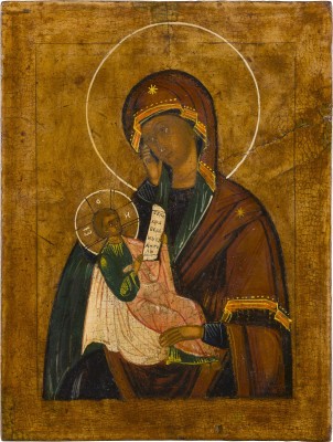 Bild KLEINE IKONE MIT DER GOTTESMUTTER 'LINDERE MEINEN KUMMER'