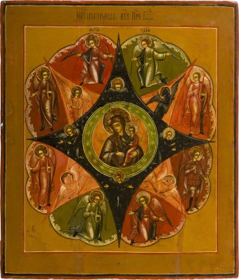 Picture GROSSE IKONE MIT DER GOTTESMUTTER 'UNVERBRENNBARER DORNBUSCH'