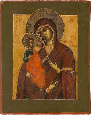 Bild KLEINE IKONE MIT DER DREIHÄNDIGEN GOTTESMUTTER (TRICHEIROUSA)