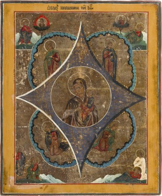 Picture IKONE MIT DER GOTTESMUTTER 'UNVERBRENNBARER DORNBUSCH'