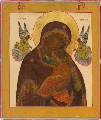 Bild IKONE MIT DER GOTTESMUTTER GLYKOPHILOUSA (SÜSSKÜSSENDE)