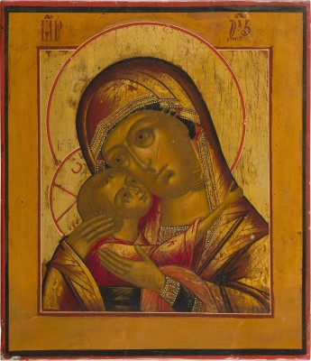 Bild FEINE IKONE MIT DER GOTTESMUTTER 'PETROWSKAJA'