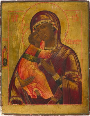 Bild GROSSFORMATIGE IKONE MIT DER GOTTESMUTTER VON WLADIMIR (WLADIMIRSKAJA)