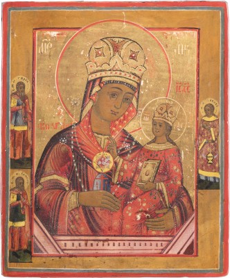 Picture KLEINE IKONE MIT DER GOTTESMUTTER VON TSCHENSTOCHAU (ERWEICHEN DER HARTEN HERZEN)