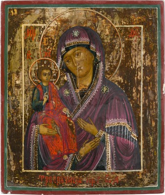 Bild KLEINE IKONE MIT DER DREIHÄNDIGEN GOTTESMUTTER (TRICHEIROUSA)