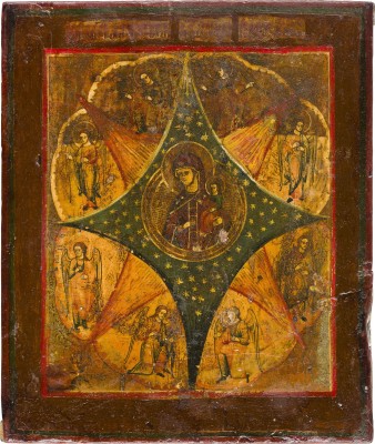 Bild IKONE MIT DER GOTTESMUTTER 'UNVERBRENNBARER DORNBUSCH'