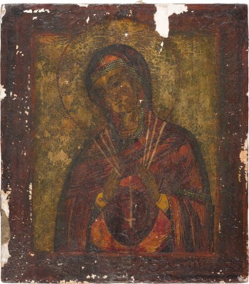 Bild GROSSE IKONE MIT DER GOTTESMUTTER 'DER SIEBEN SCHMERZEN'