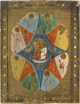 Bild KLEINE IKONE MIT DER GOTTESMUTTER 'UNVERBRENNBARER DORNBUSCH'