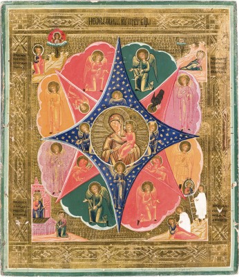 Bild IKONE MIT DER GOTTESMUTTER 'UNVERBRENNBARER DORNBUSCH'