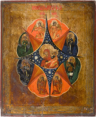 Picture GROSSFORMATIGE IKONE MIT DER GOTTESMUTTER 'UNVERBRENNBARER DORNBUSCH'