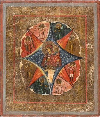 Bild IKONE MIT DER GOTTESMUTTER 'UNVERBRENNBARER DORNBUSCH'