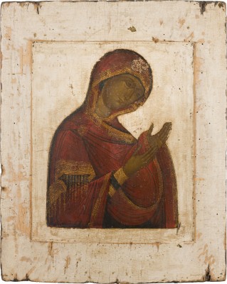Bild FEINE IKONE MIT DER GOTTESMUTTER AUS EINER DEESIS