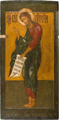 Picture MONUMENTALE IKONE MIT JOHANNES DEM VORLÄUFER AUS EINER KIRCHEN-IKONOSTASE